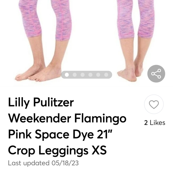 Lilly Pulitzer Weekender Luxletic Crop Leggings Workout In Style! - Picture 2 of 2